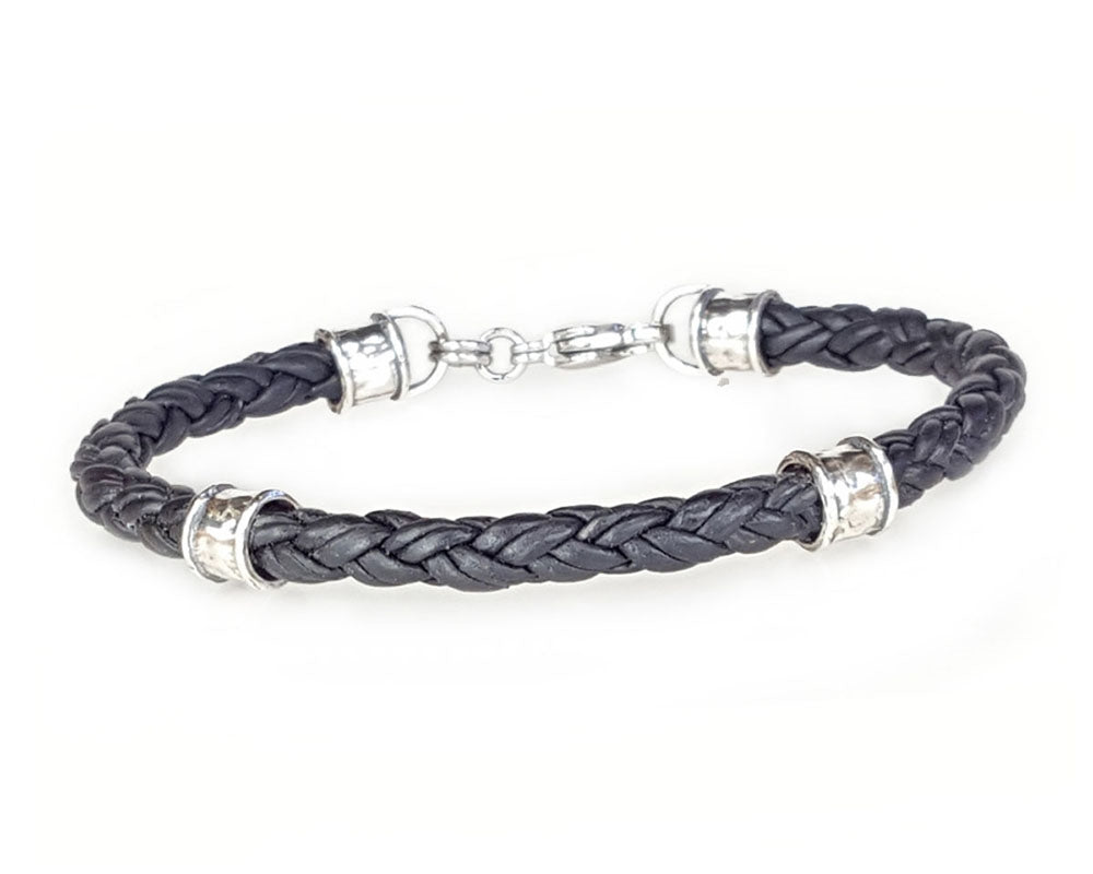 Black Braided Bracelet with Silver Accents
NWOT 9-1/2” long Amazon.com: ZENI Infinity Bracelet for Women, Handmade Black  main image 3