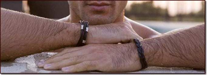 Leather and Silver Bracelets