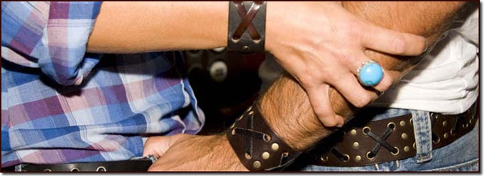 Snap Cuffs - Handcrafted Leather Cuffs - Lucky Dog Leather