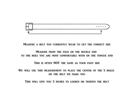 1.5" Leather Belt - BROWN