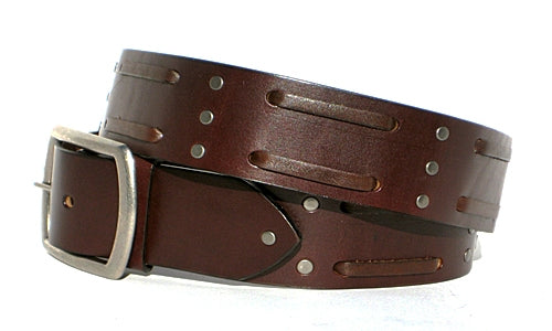 Double Weave Belt - Brown