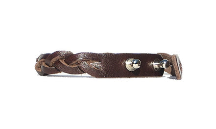 Leather Braid Bracelet - Brown