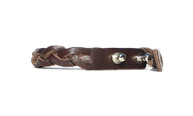 Leather Braid Bracelet - Brown