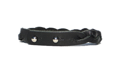 Leather Braid Bracelet - Black