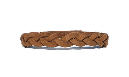Crazy Horse Tan Leather Braid Bracelet