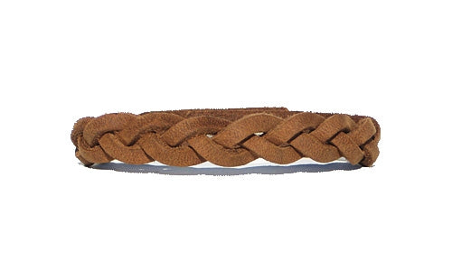 Crazy Horse Tan Leather Braid Bracelet