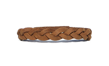 Crazy Horse Tan Leather Braid Bracelet