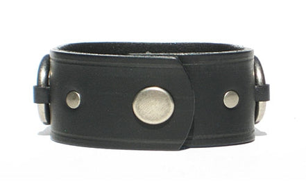 1 1/4" Wide Ring Cuff - Black