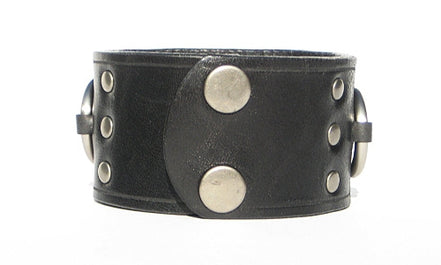 1 3/4" Wide Ring Cuff - Black