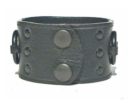 1 3/4" Wide Ring Cuff - Black