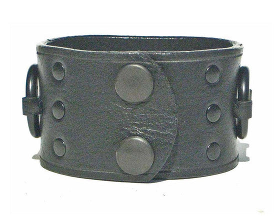 1 3/4" Wide Ring Cuff - Black