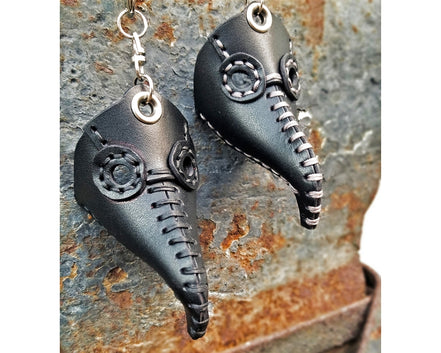 Plague Doctor Leather Key Chain