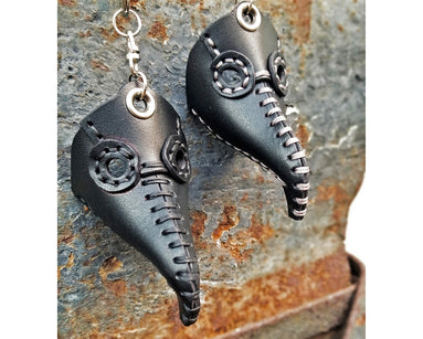 Plague Doctor Leather Key Chain