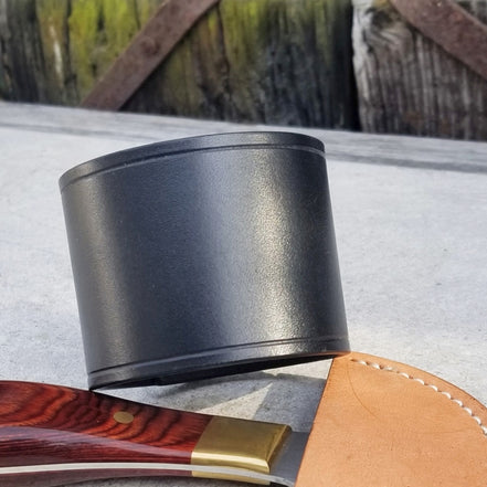 2 " Wide Black Leather Cuff