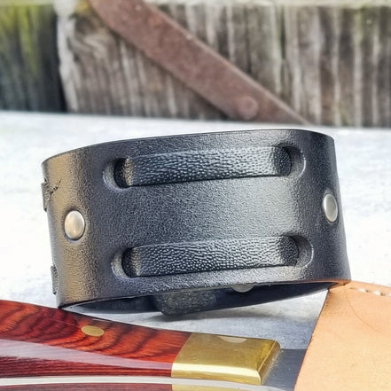 1 1/4" Double Weave Cuff / Black