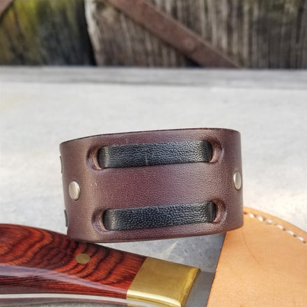 1 1/4" Double Weave Cuff / Brown