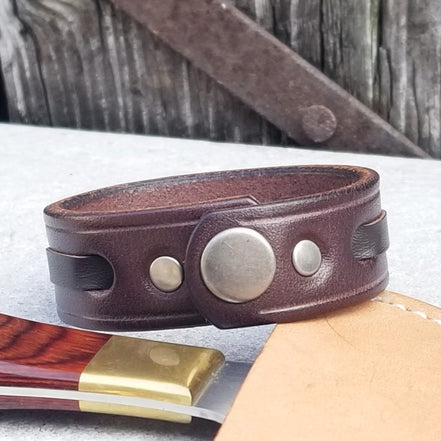 3/4" Single Weave Cuff / Brown/ 6" Wrist