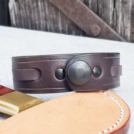 3/4" Single Weave Cuff / Brown/ 5.75"-6"Wrist