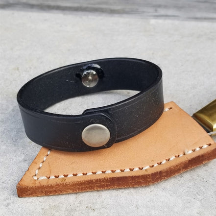 Iron Cross, 3/4" BLACK Leather / 7.5" Wrist