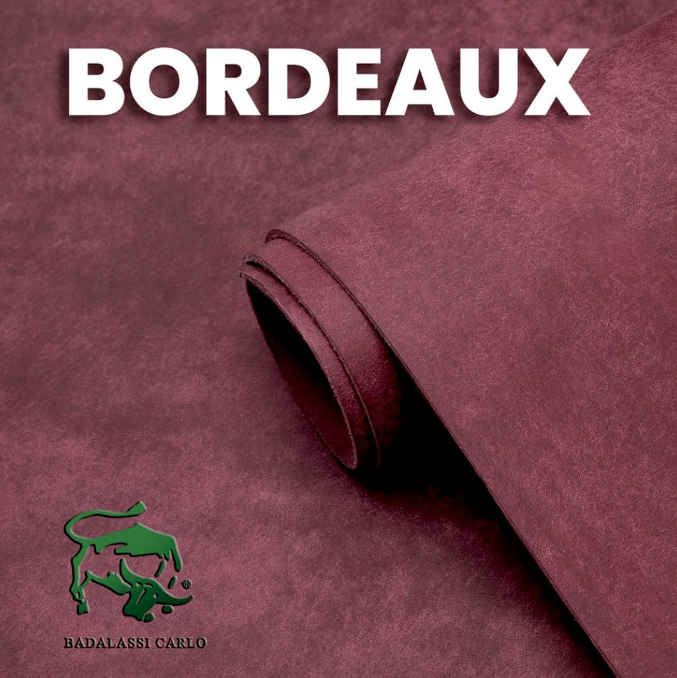 Badalassi Carlo Pueblo vegetable-tanned leather color Bordeaux swatch
