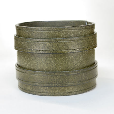 Badalassi Carlo Pueblo leather cuff bracelet in Olive Green - 2.25 inch double buckle - handmade - Lucky Dog Leather